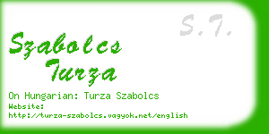 szabolcs turza business card